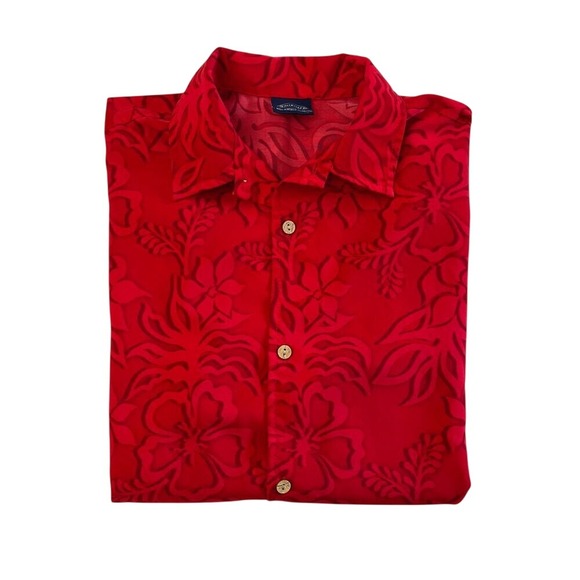 Sideout Mens Red Hawaiian Button Down Shirt Sideout Surf Hawaii Island Shirts 97 - Picture 11 of 11